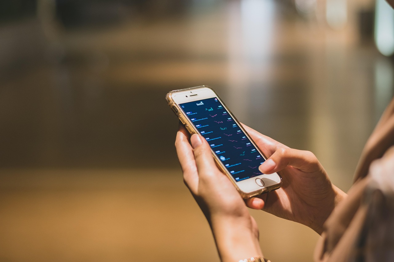 A shopper browsing on a smartphone