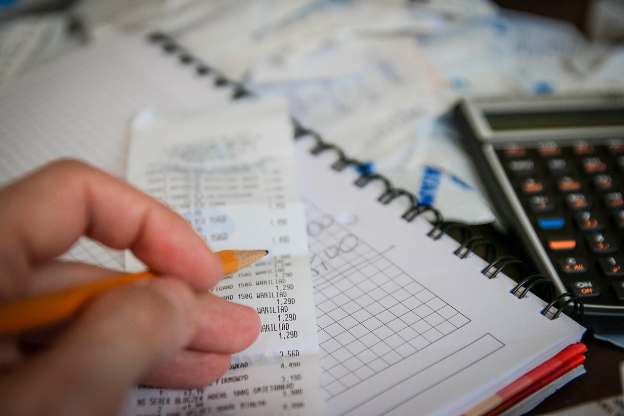 Checking figures with a calculator