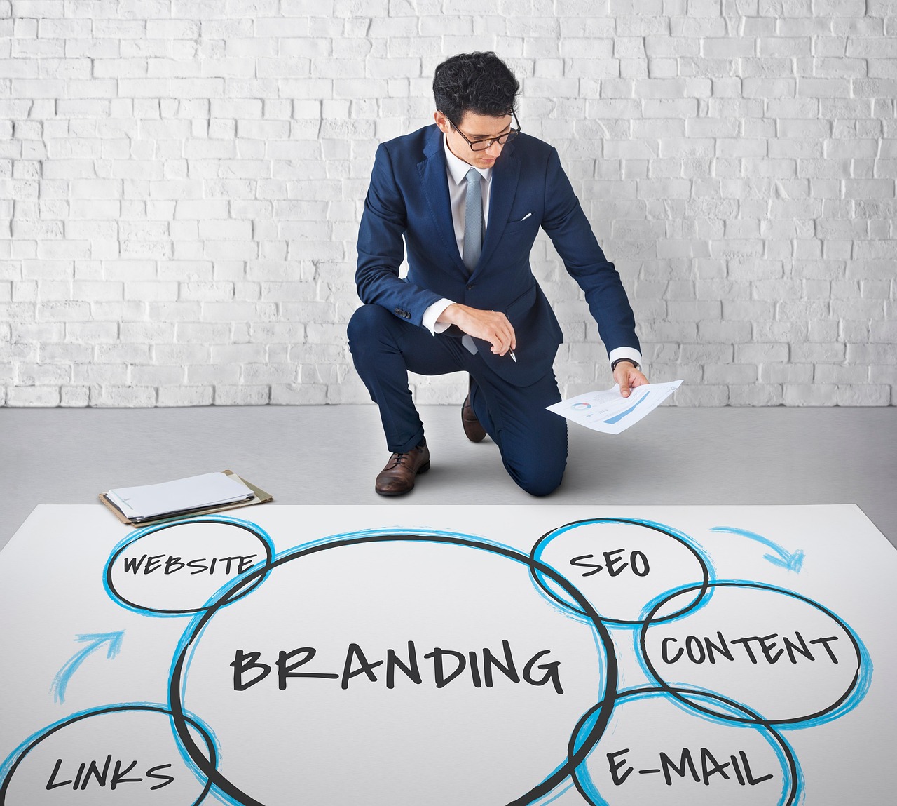 A marketer laying out a branding and content plan